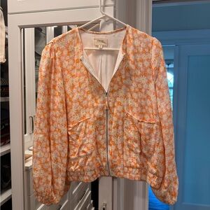 Floral Bomber Jacket in Orange by Madewell